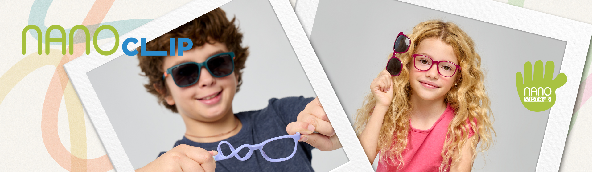 Nano Clip — prescription glasses with solar clip for children